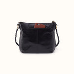 Lasso Medium Crossbody In Polished Leather - Black