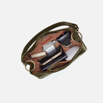 Seneca Shoulder Crossbody In Polished Leather - Olive Veil