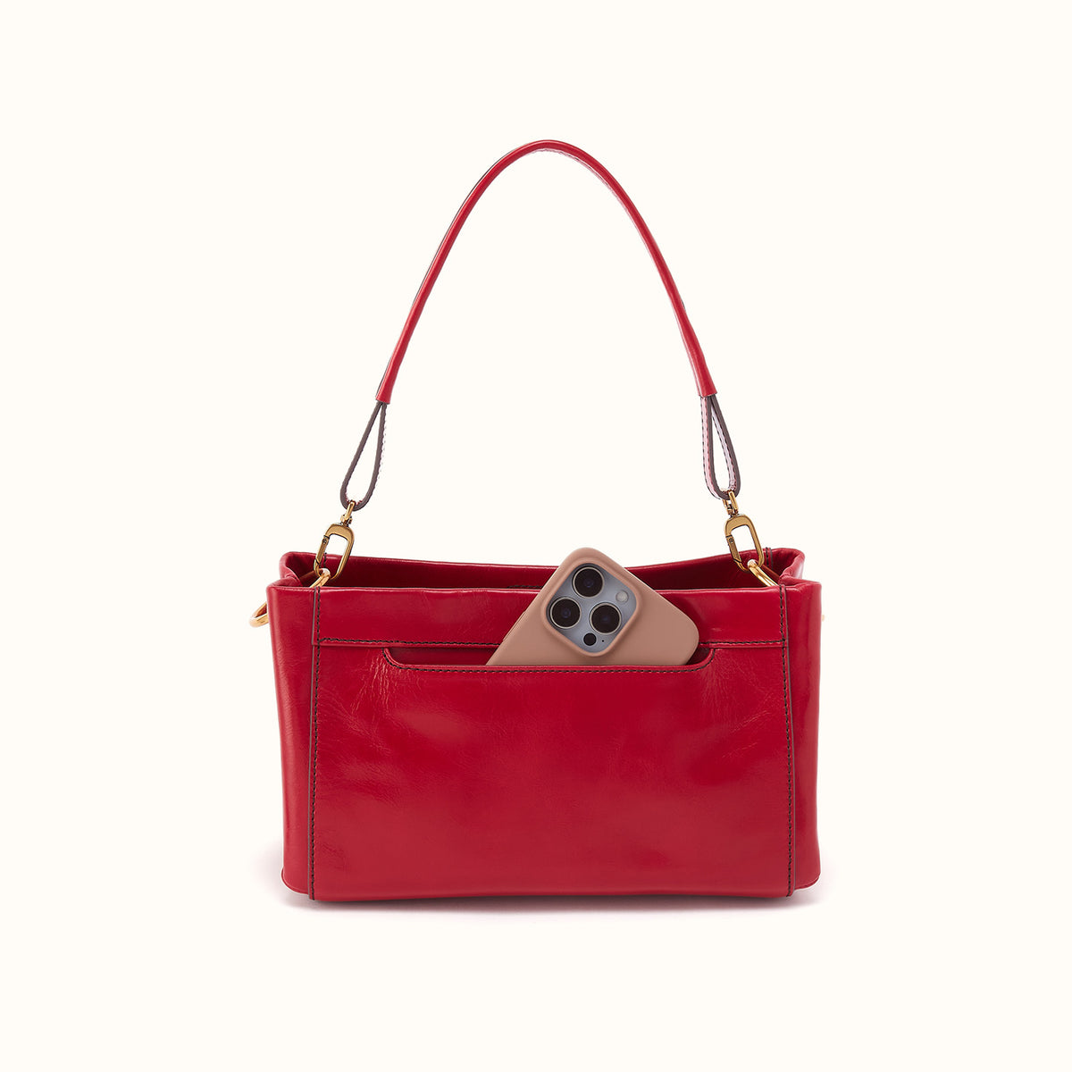 Seneca Shoulder Crossbody In Polished Leather