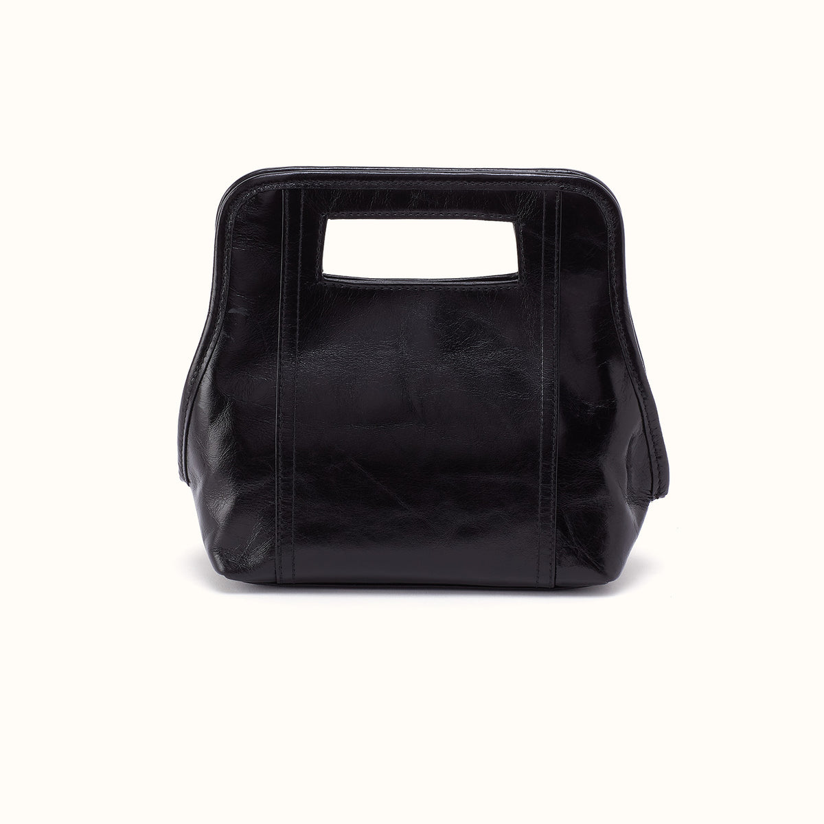 Ace Crossbody In Polished Leather - Black