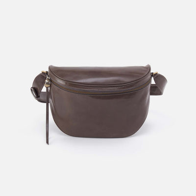 Juno Belt Bag in Polished Leather - Hearthstone