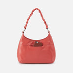 Madison Shoulder Bag In Polished Leather - Pink Mirage