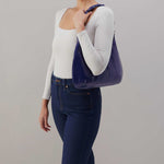 Madison Shoulder in Polished Leather - Winter Violet