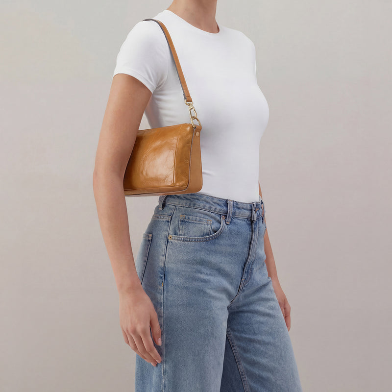 Darcy Carry-All Crossbody In Polished Leather - Natural