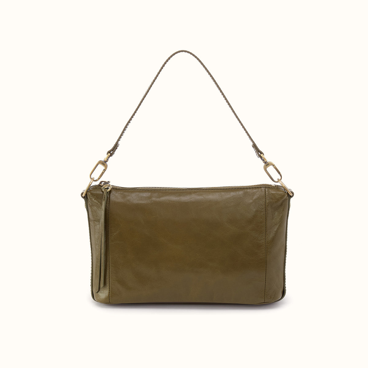 Darcy Carry-All Crossbody In Polished Leather - Olive Veil
