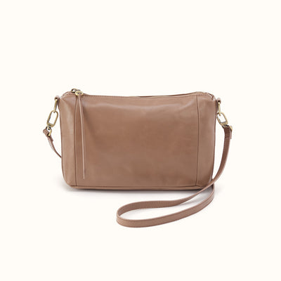 Darcy Carry-All Crossbody In Polished Leather - Woodsmoke