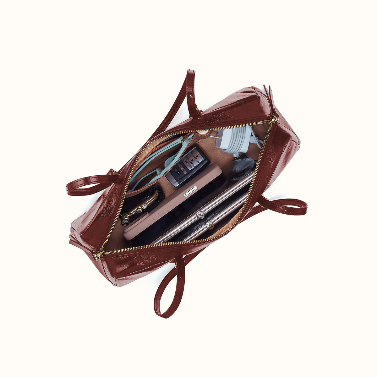 Scottie Satchel In Polished Leather
