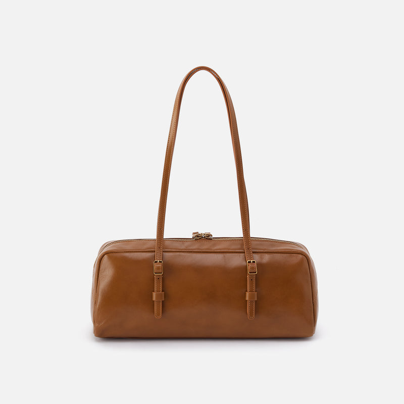 Scottie Satchel in Polished Leather - Truffle