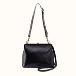 Della Frame Large Shoulder Bag In Polished Leather - Black