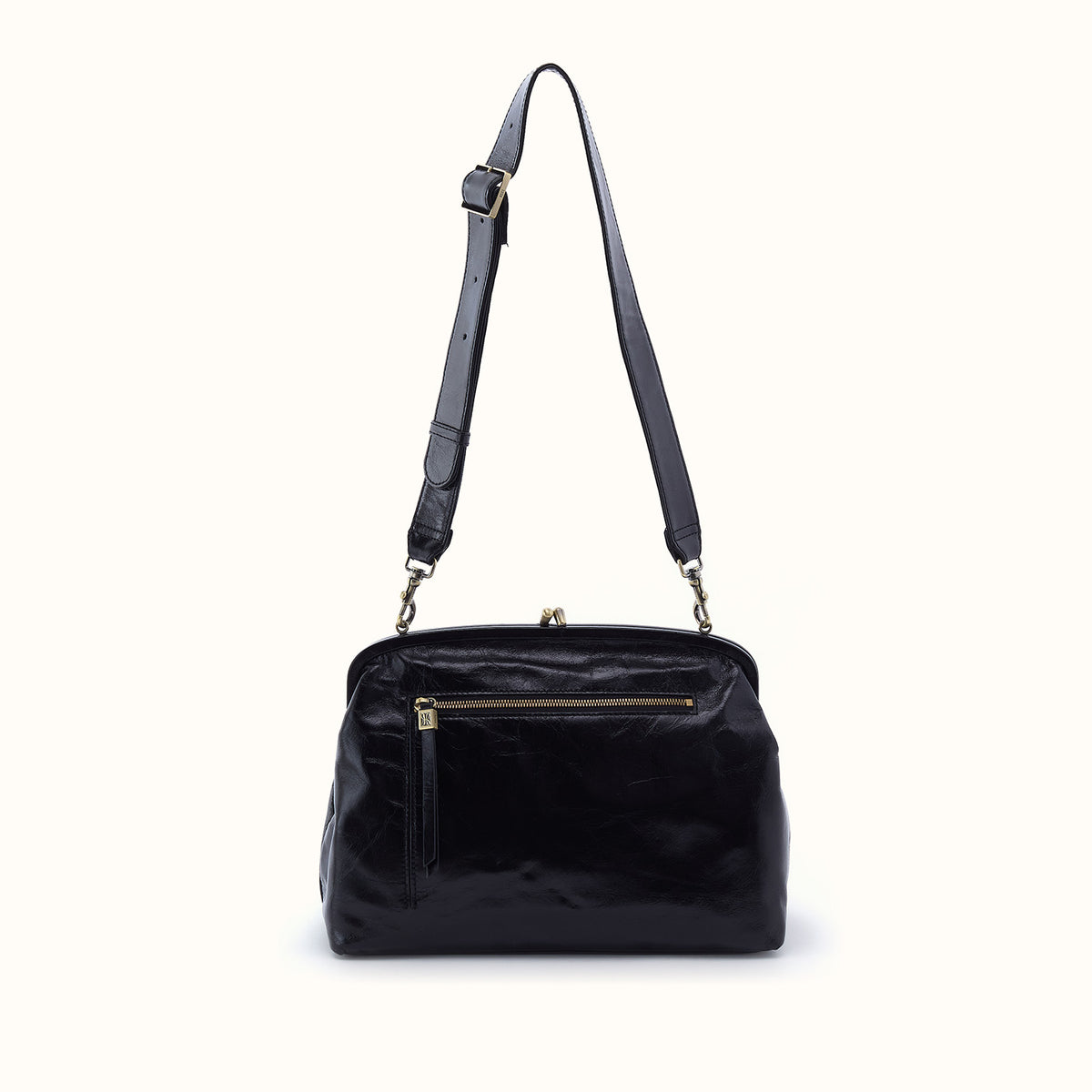 Alba Frame Large Shoulder In Polished Leather