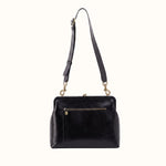 Della Frame Large Shoulder Bag In Polished Leather - Black