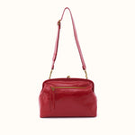 Alba Frame Large Shoulder in Polished Leather - True Red
