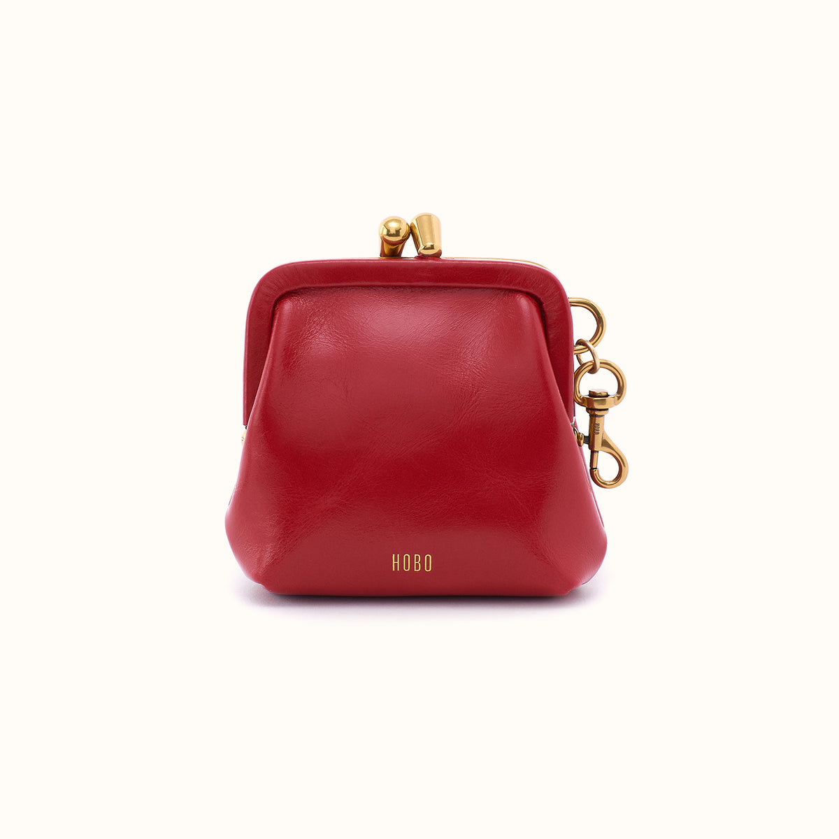 Alba Frame Clip Pouch In Polished Leather