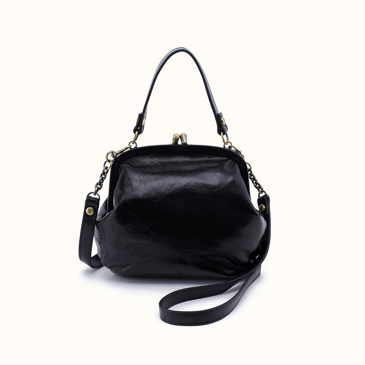 Alba Frame Crossbody In Polished Leather