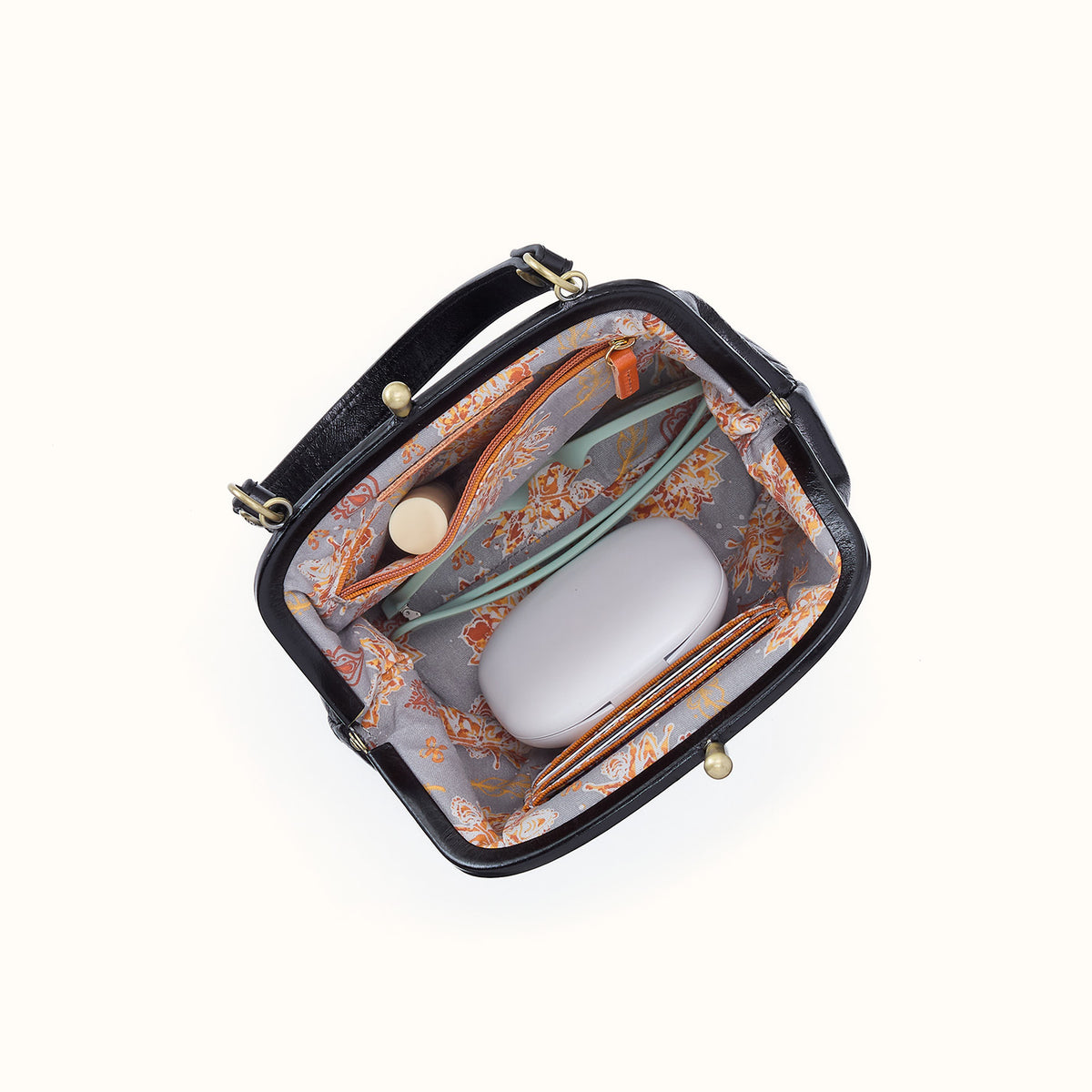 Alba Frame Crossbody In Polished Leather