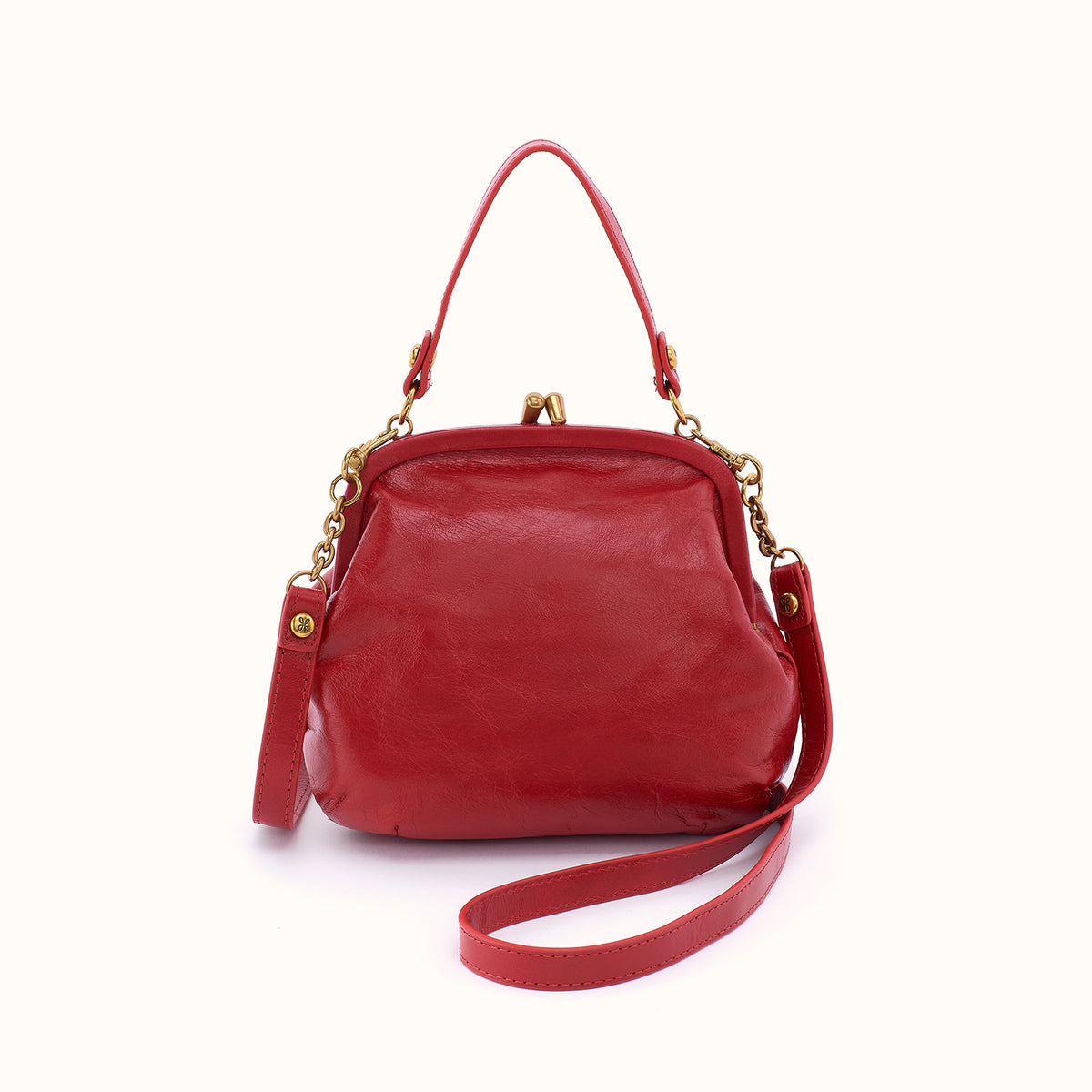 Alba Frame Crossbody In Polished Leather
