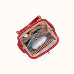 Alba Frame Crossbody In Polished Leather