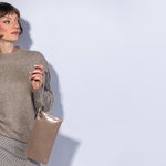 Jett Wristlet In Polished Leather - Woodsmoke
