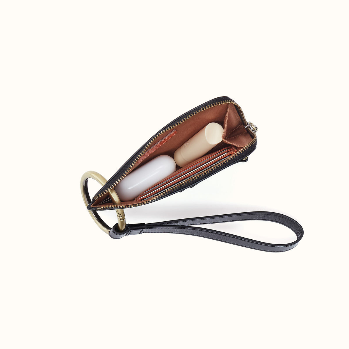 Jett Cc Wristlet In Polished Leather