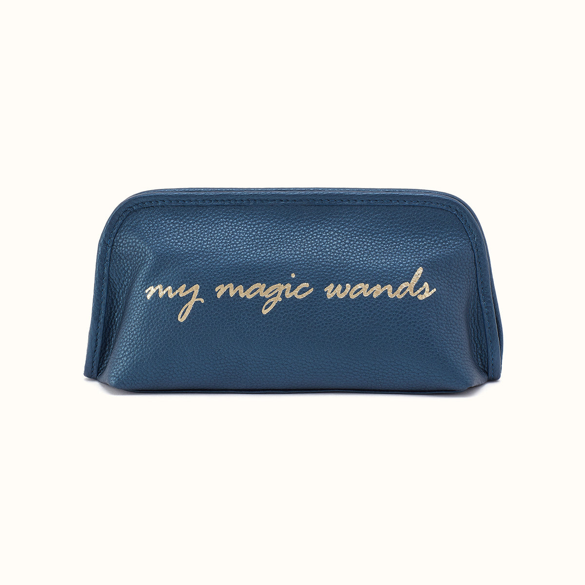 Beauty Brush Case In Metallic Leather