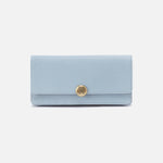 Hutton Large Wallet In Micrograin Leather - Dusted Sky