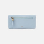 Hutton Large Wallet In Micrograin Leather - Dusted Sky