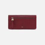 Hutton Large Wallet in Micrograin Leather - Red Dahlia