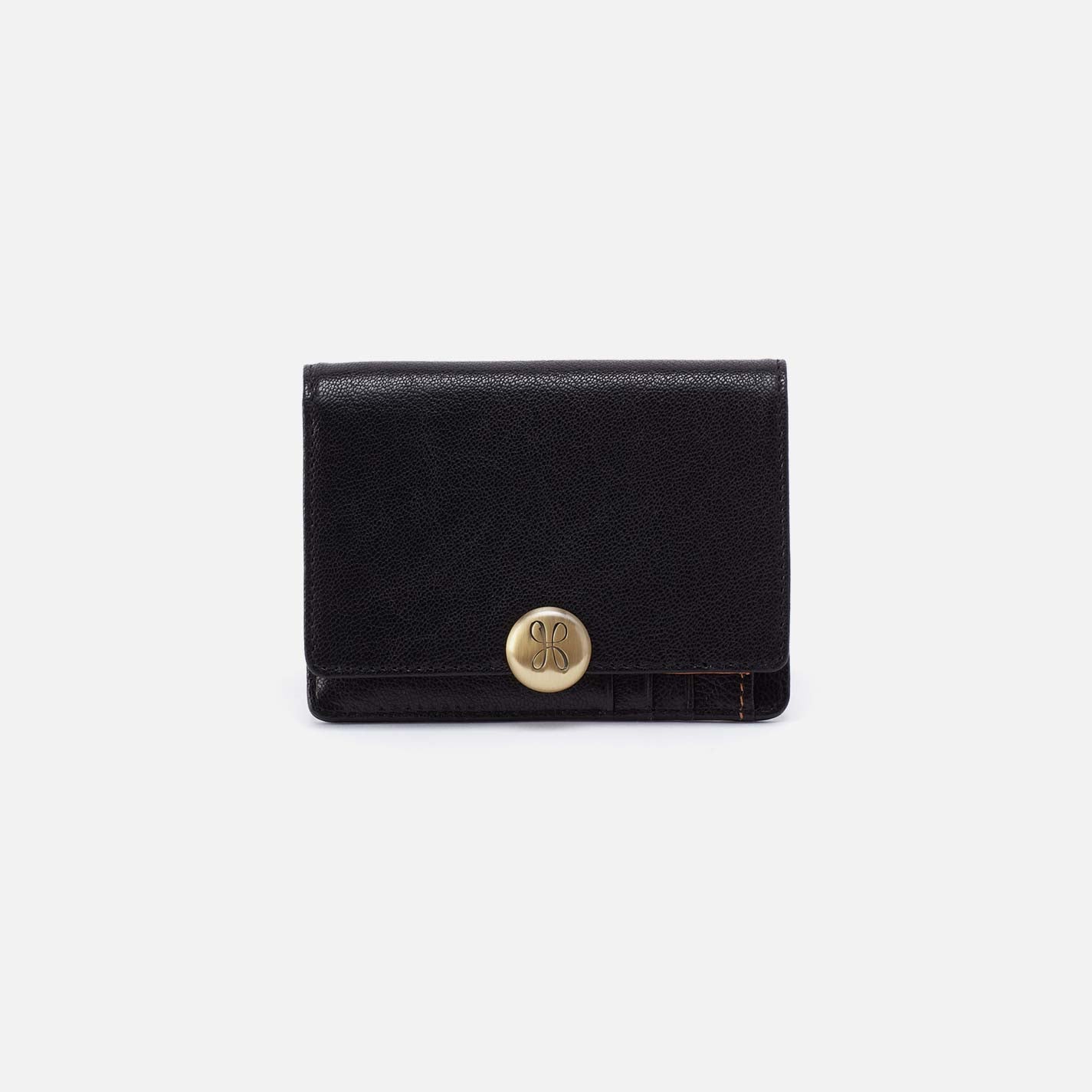 Hutton Small Wallet in Micrograin Leather - Black – HOBO