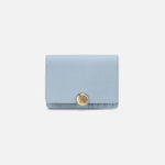 Hutton Small Wallet In Micrograin Leather - Dusted Sky