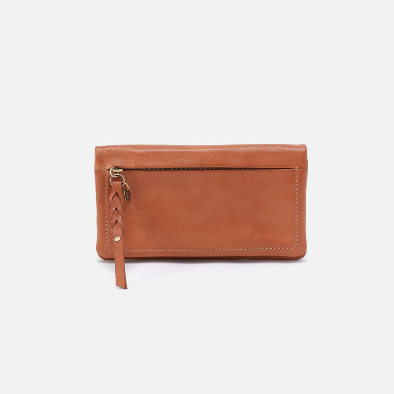 Lumen Continental Wallet in Washed Leather - Harvest Wheat