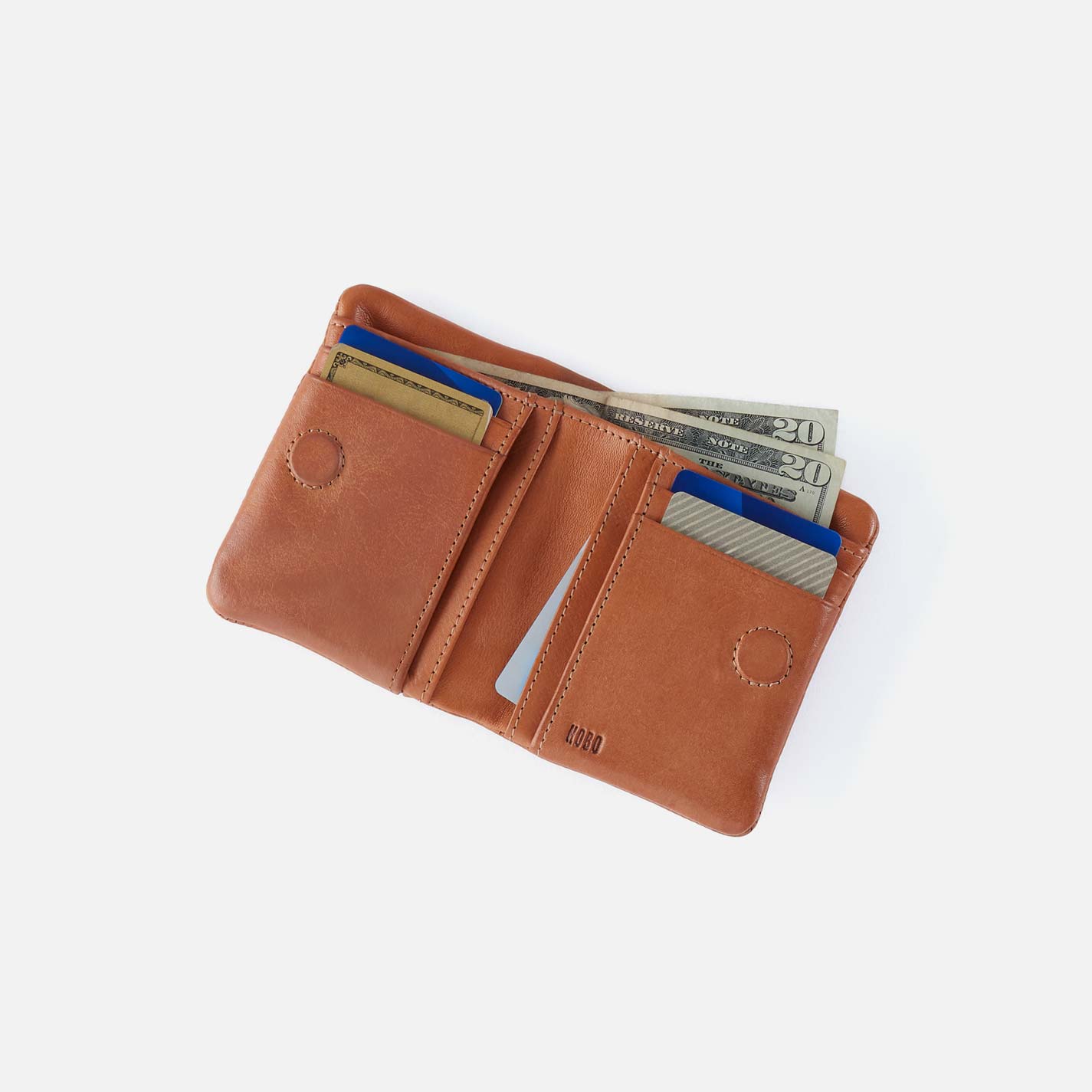 Lumen Mini Wallet in Washed Leather - Harvest Wheat – HOBO
