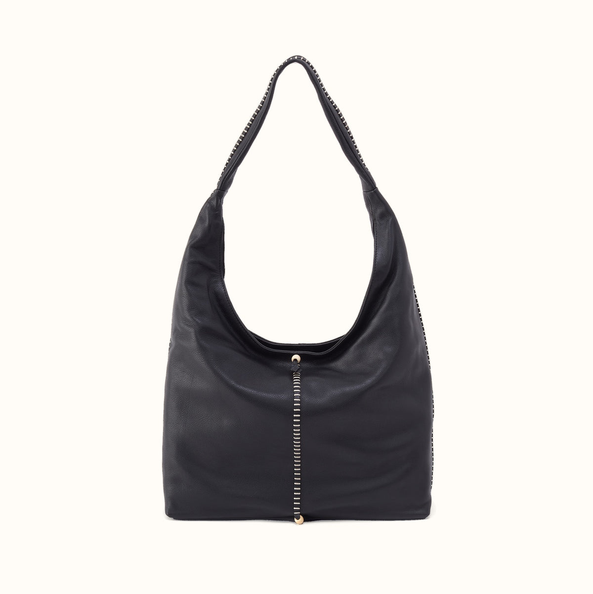La Jolla Hobo In Cloud Leather - Black- FOL