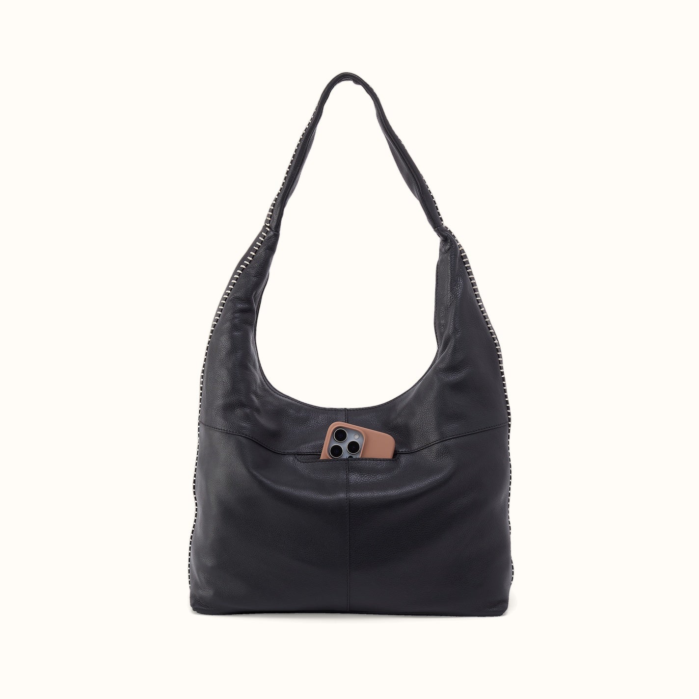 La Jolla Hobo In Cloud Leather - Black – HOBO