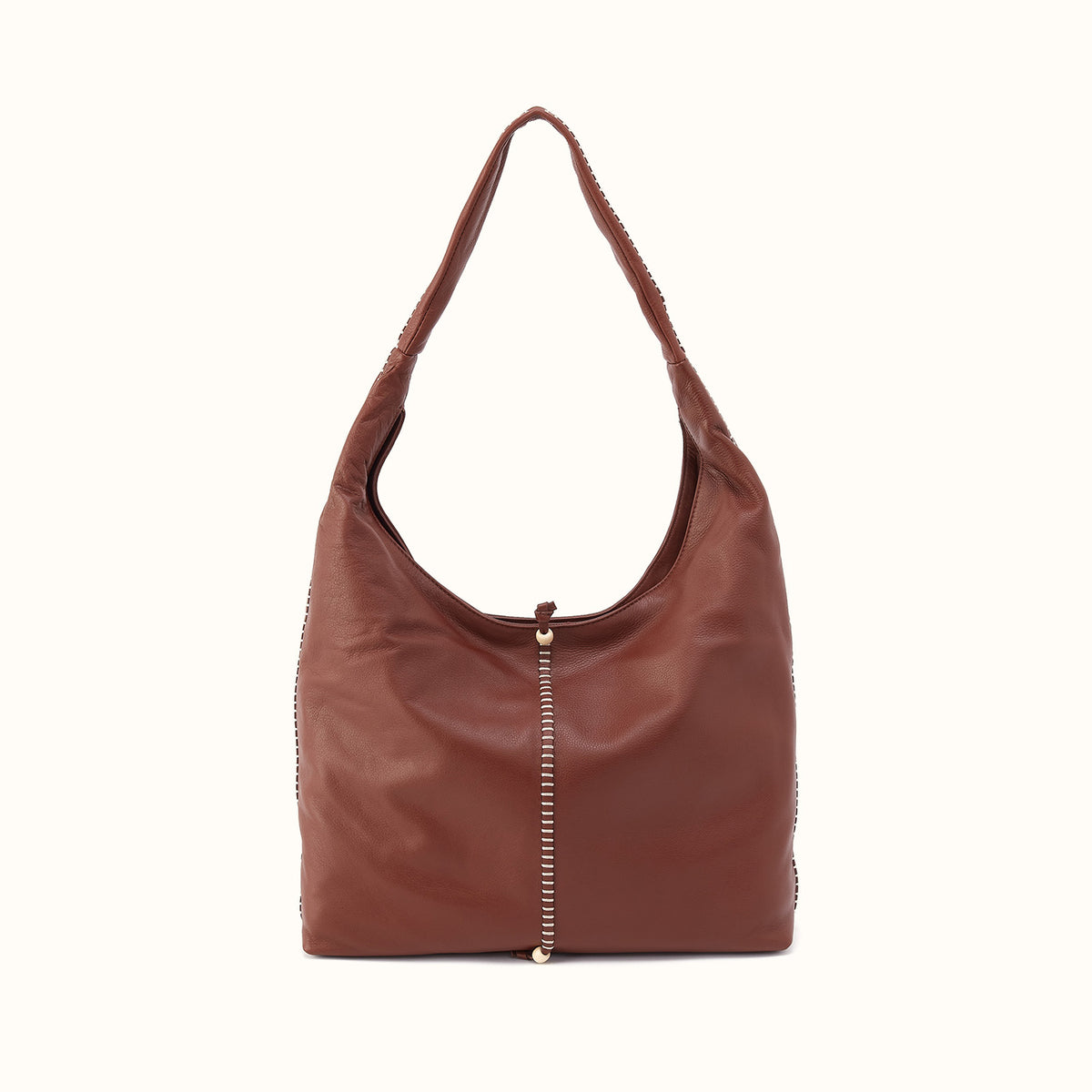 La Jolla Hobo In Cloud Leather - Cocoa Bean- FOL