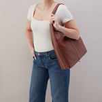 La Jolla Hobo In Cloud Leather - Cocoa Bean