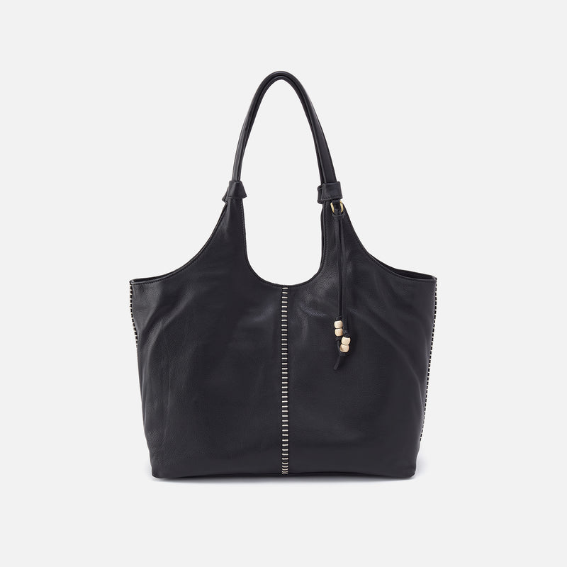 La Jolla Tote In Cloud Leather - Black