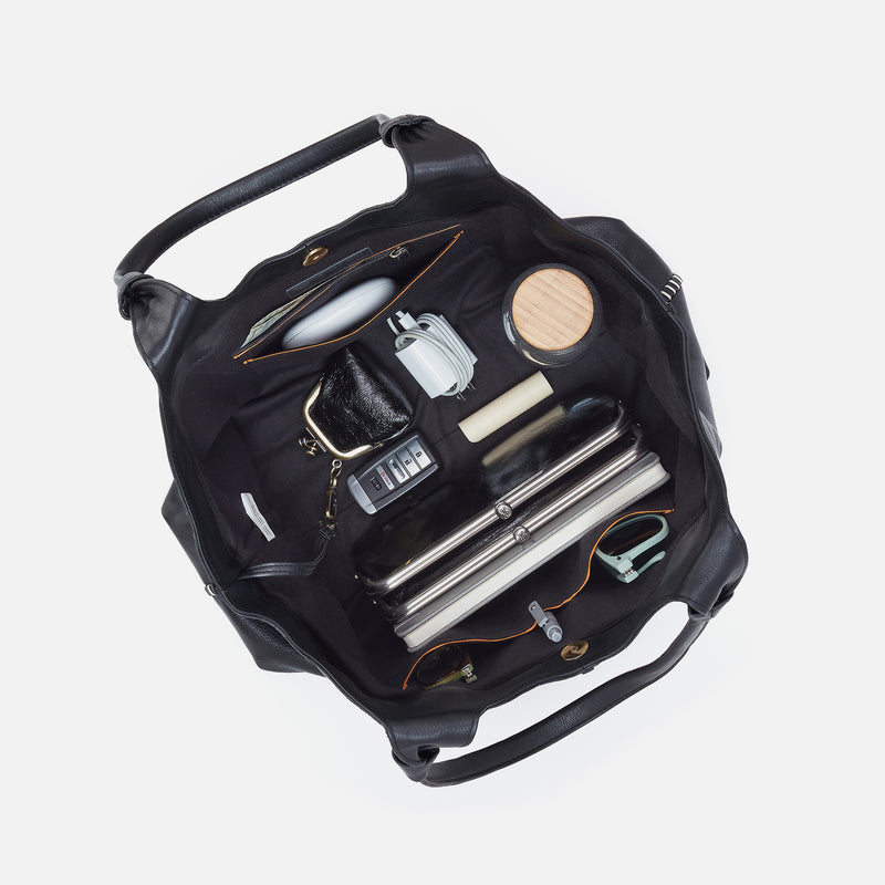 La Jolla Tote In Cloud Leather - Black