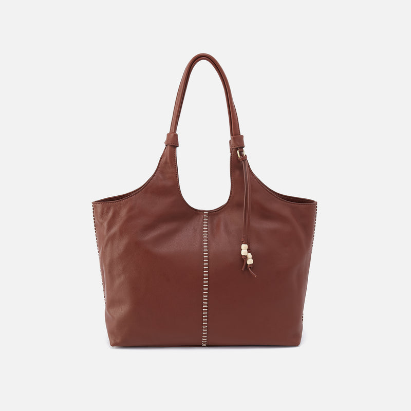 La Jolla Tote In Cloud Leather - Cocoa Bean