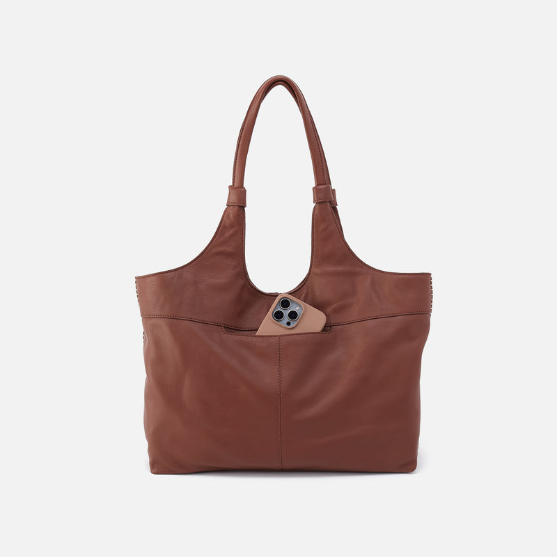 La Jolla Tote In Cloud Leather - Cocoa Bean