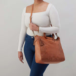 Sheila Large Satchel in Washed Leather - Harvest Wheat