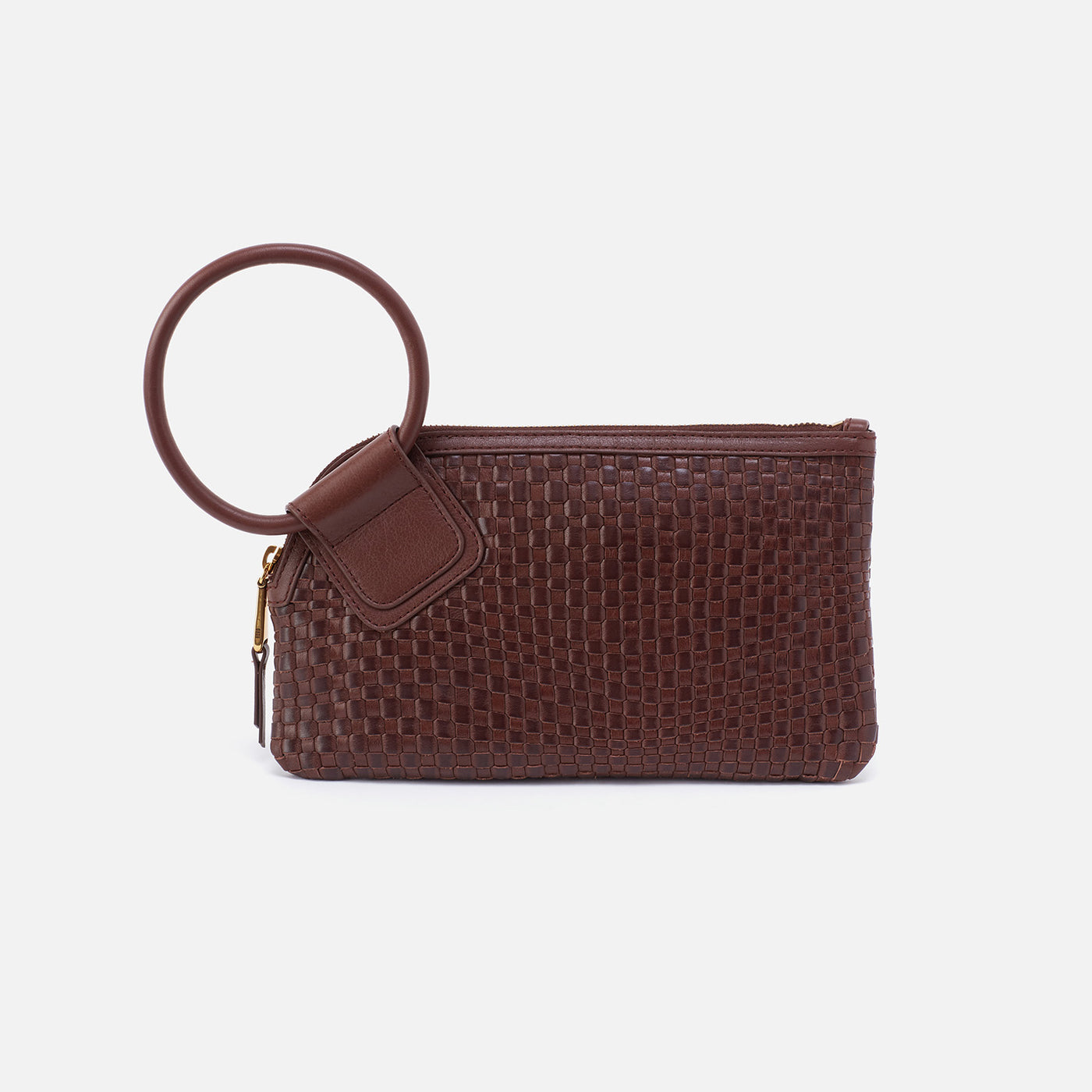 Sable Wristlet in Wave Weave Leather - Pecan