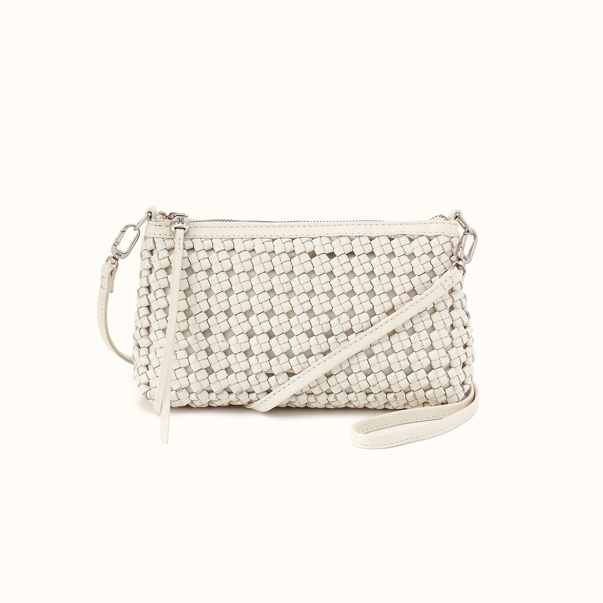 Darcy Crossbody in Woven Leather - Whitecap- FOL