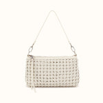 Darcy Crossbody in Woven Leather - Whitecap