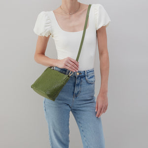 Bolder Convertible Crossbody in Wave Weave Leather - Sweet Basil