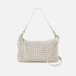 Avon Shoulder Bag in Woven Leather - Whitecap