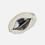 Avon Shoulder Bag in Woven Leather - Whitecap