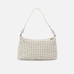 Avon Shoulder Bag in Woven Leather - Whitecap