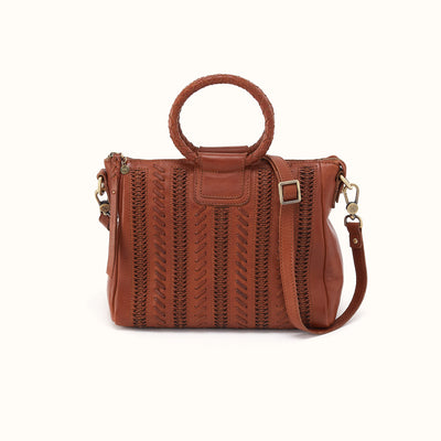 Sheila Medium Satchel In Washed Leather - Kindling Brown