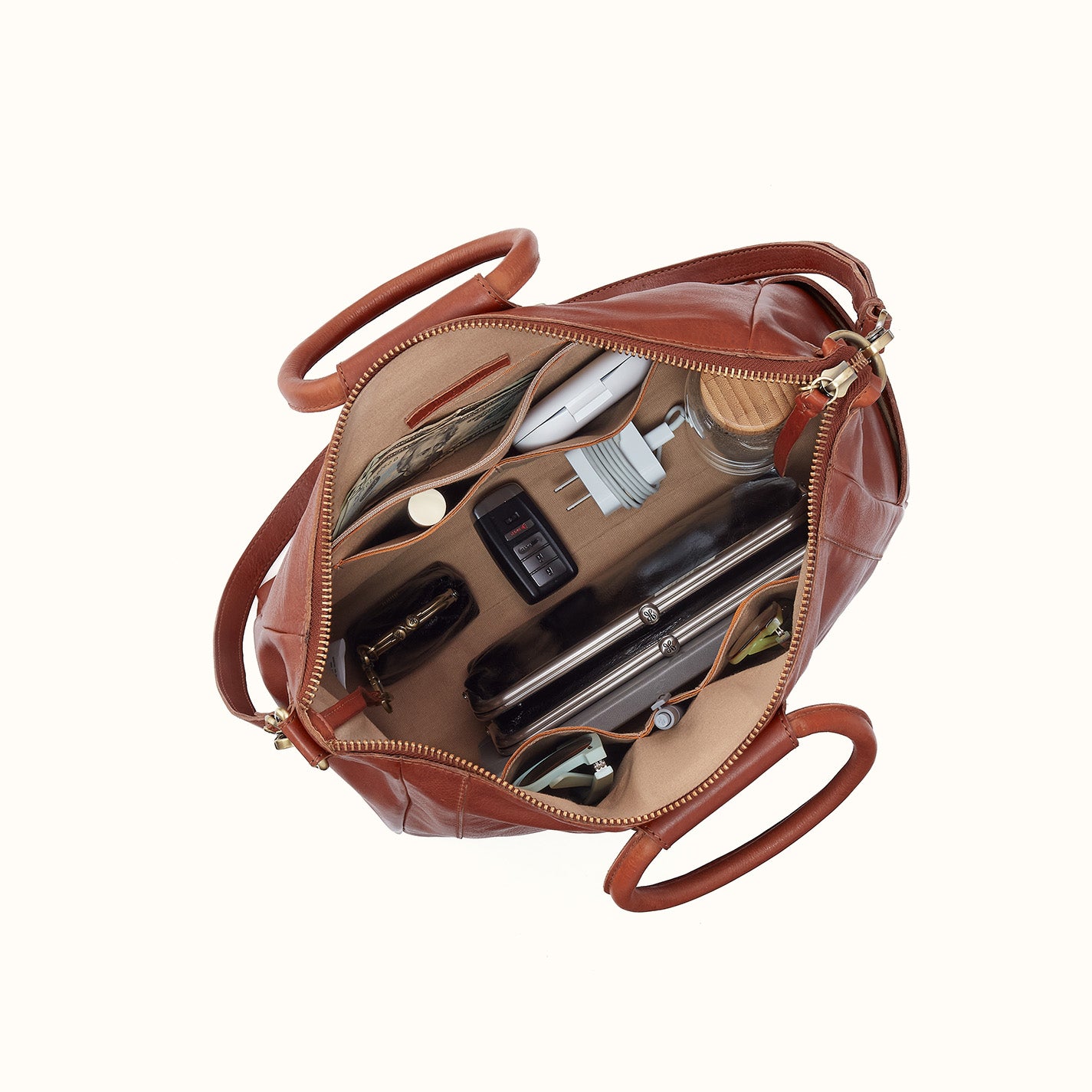Sheila Large Satchel In Washed Leather - Kindling Brown – HOBO