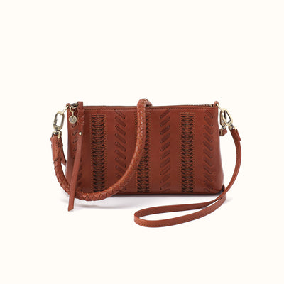 Darcy Crossbody In Washed Leather - Kindling Brown